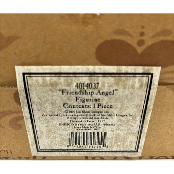 Jim Shore Heartwood Creek Friendship Angel Figurine Scroll Wings Tulips 4014037 - Picture 10 of 11